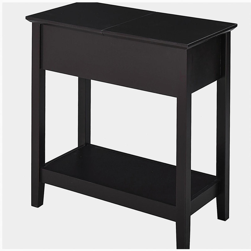 Table d'appoint, table à couvercle étroit, armoire de rangement, base de salon