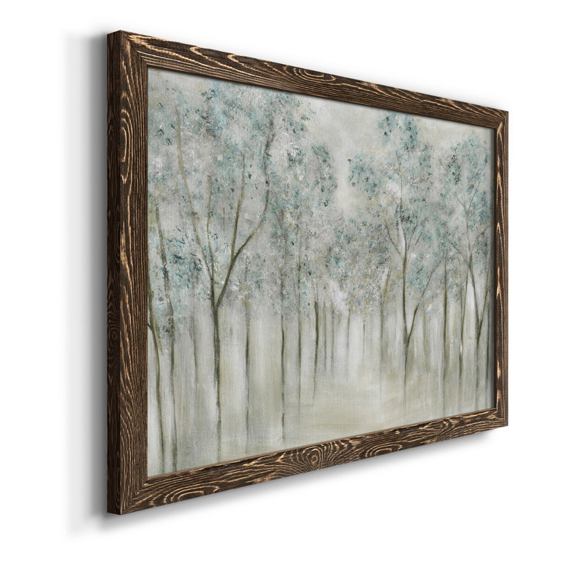 «Neutral Spring», peinture sur toile encadrée, Toile avec cadre en noyer, H 31,5 po x l 23,5 po x P 1,5 po