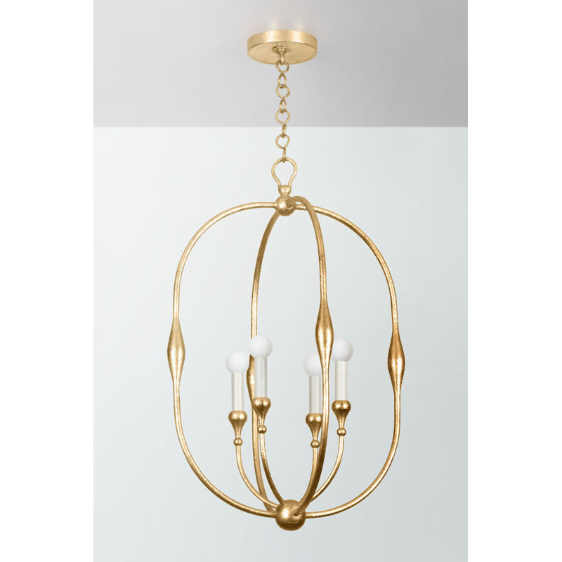 Baltic Light Lantern, 31.5" H x 20.25" W x 20.25" D, Vintage Gold Leaf