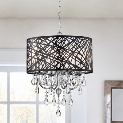 Luminaire suspendu cylindrique à 4 lumières Chadyeane
