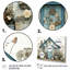 «Blue Beach House Collage Tranquility - Landscape Cottage», art mural 5 pièces-218617439
