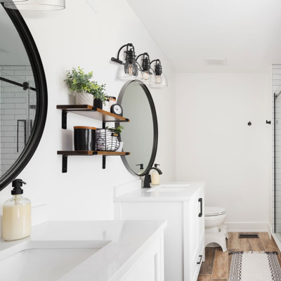 Aljona 3-Light Bath Vanity with Clear Glass