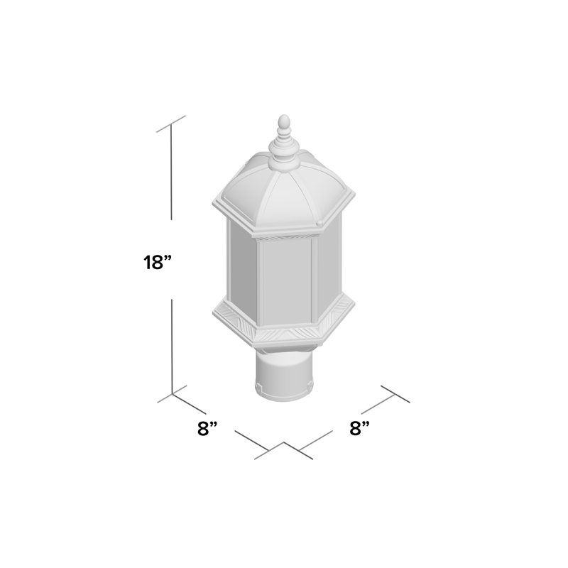Tête de lanterne 1 lumière Ulrey, Verre biseauté transparent, Noir