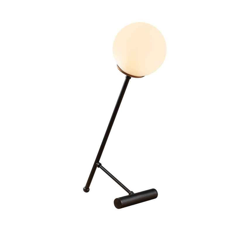 Lampe de bureau en métal Veropeso, Noir, Blanc