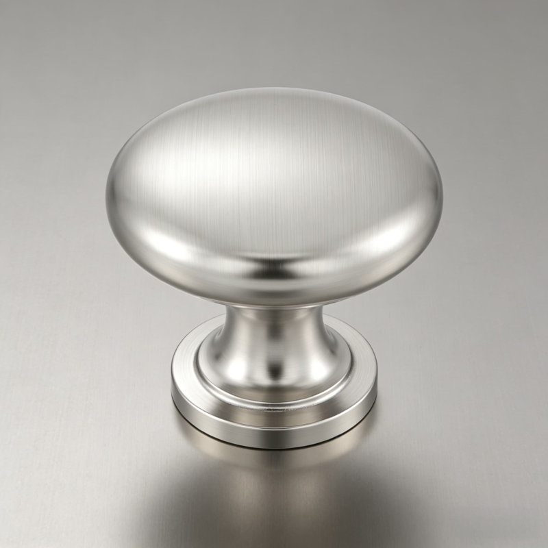 Boutons d'armoire et de tiroir, quincaillerie de style traditionnel avec finition nickel satiné, fabrication en zinc de qualité supérieure, quincaillerie de fixation incluse
