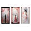Ensemble de 3 décorations murales japonaises en métal rose Japon-1477869684