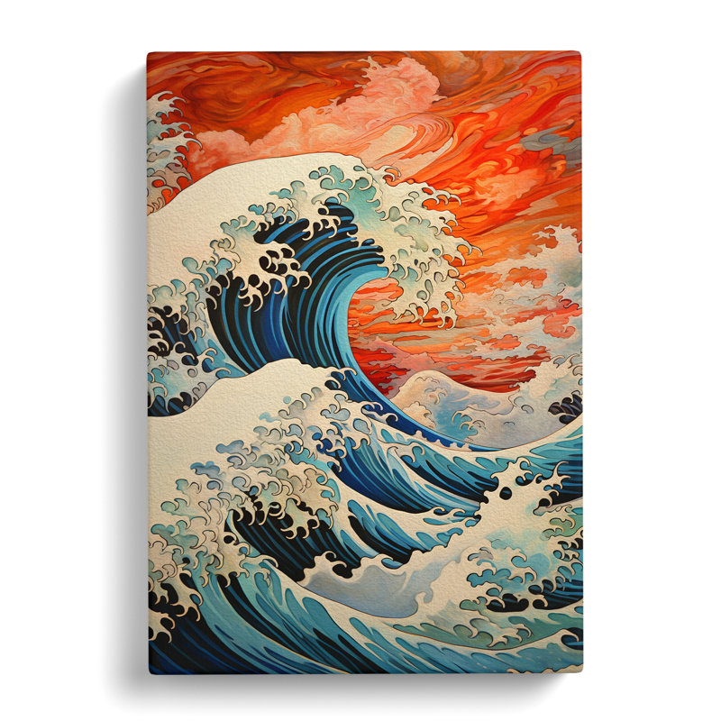 Wave Japanese Informel - Print, 50cm H x 35cm W x 3cm D