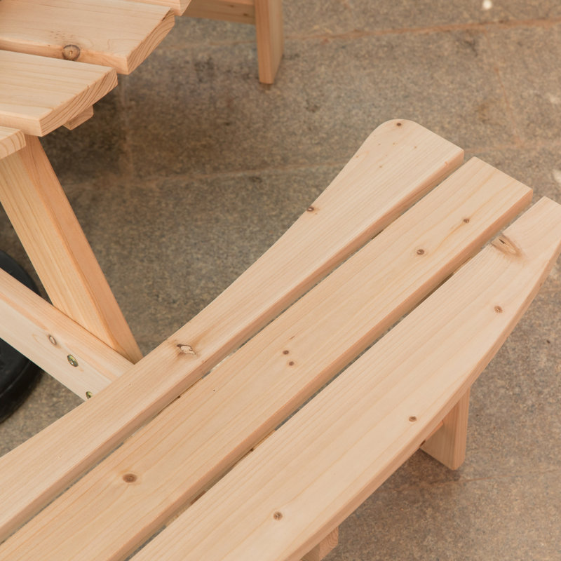 Table de pique-nique circulaire en bois pour 6 personnes avec 3 bancs intégrés Peddie, Naturel