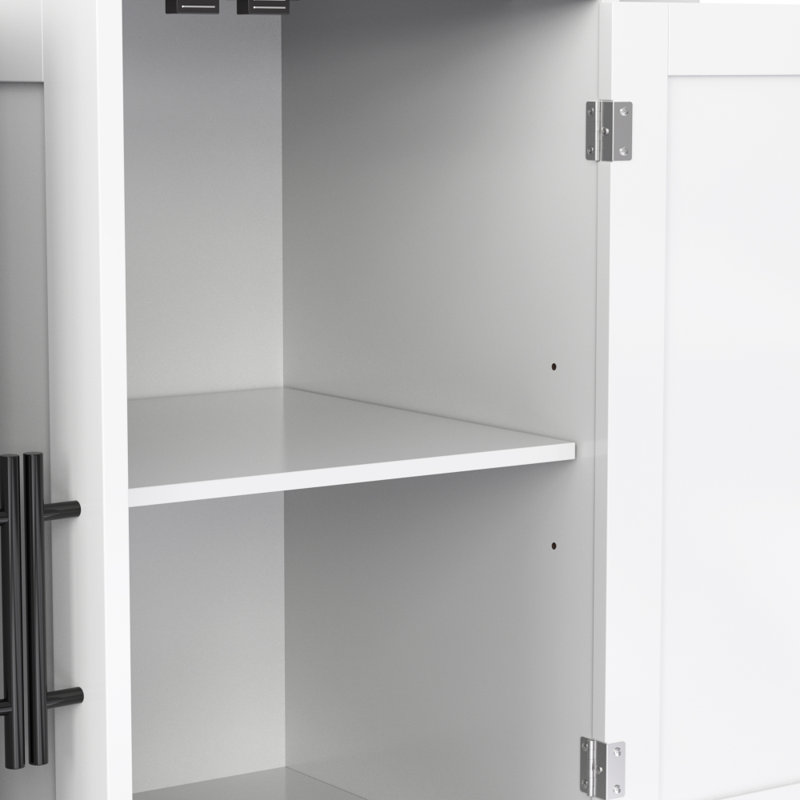 Wood Kitchen Island, White