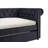 1pc Modern Aesthetic Beautifully Button Tufted Nailhead Trim Design Daybed Built-in pull-out Trundle Bed Living Space Guest Room Bedroom Black Twin-448863584