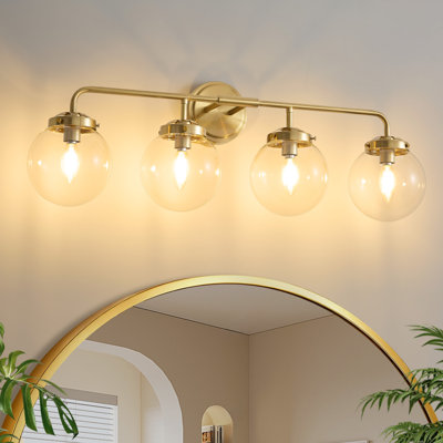 Luminaire de salle de bain 4 lumières Gold