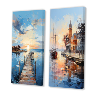 «Pier And Dock Nautical» 2 pièces