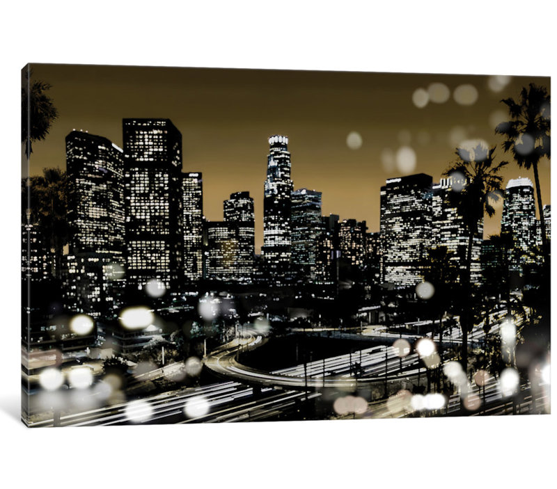 " L.A. Nights I ", 40" H x 60" W x 1.5" D, Wrapped Canvas, No Mat