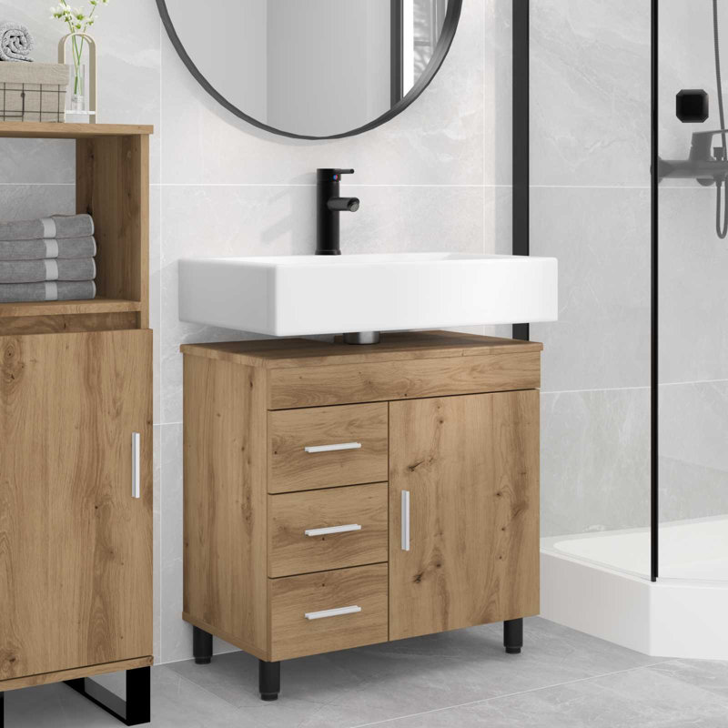 60cm Bathroom Vanity Base Only, Artisan Oak