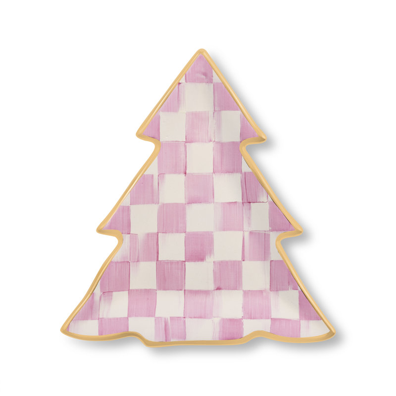 Bubblegum Pink Check Tree Dish