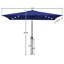 Parasol de patio rectangulaire pour jardin de 120 po x 78 po Winon
