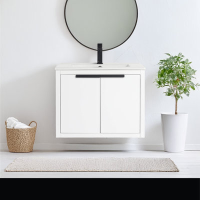Meuble-lavabo Toddington de 24 po de largeur avec portes - lavabo inclus