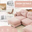 Canapé modulaire en chenille rose de conception ergonomique et confortable pour les chambres à coucher: tissu, siège et mobilier