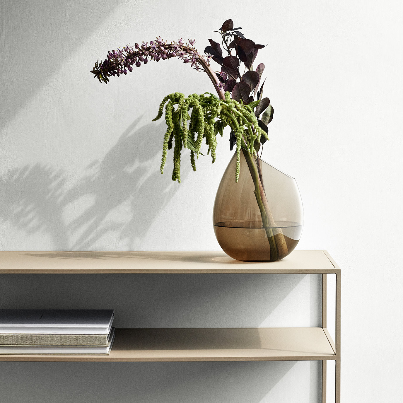 Drop Glass Table Vase, 6.57" H x 4.92" W x 4.92" D, Coffee