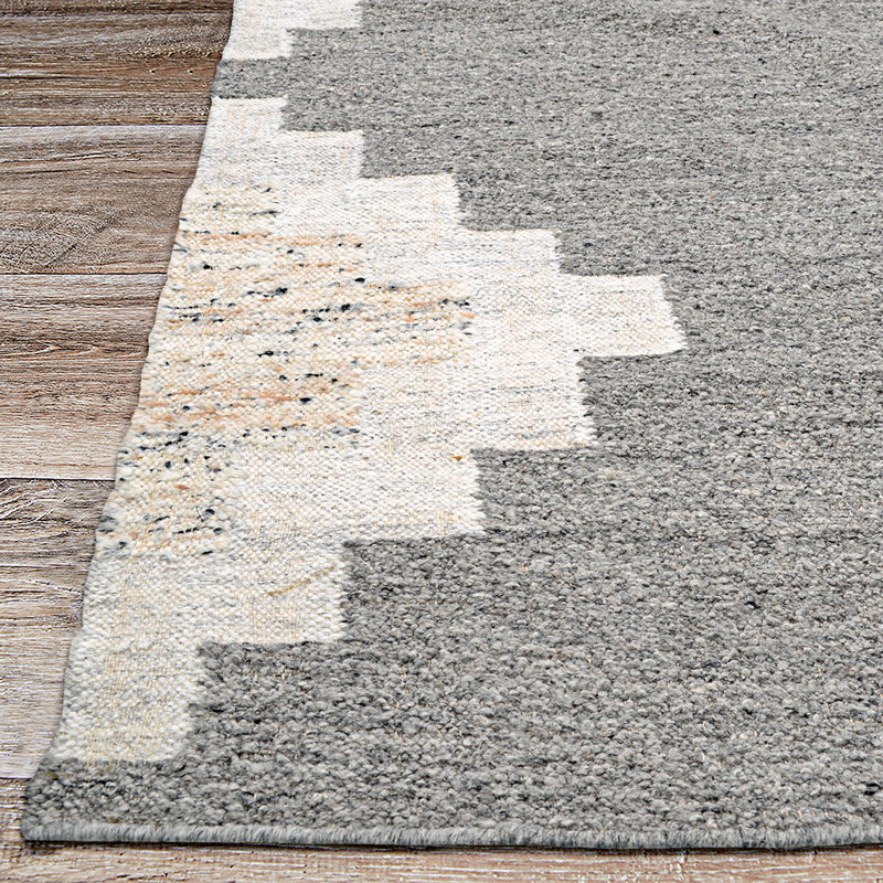 Tapis intérieur / extérieur gris neige Tayseer, 6 pi x 9 pi