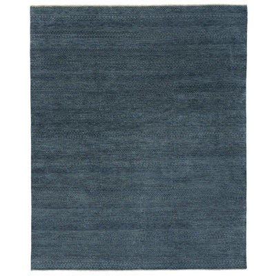 Smith Wool Area Rug in Indigo Blue/Neutral