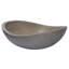Lavabo de salle de bain vasque ovale gris