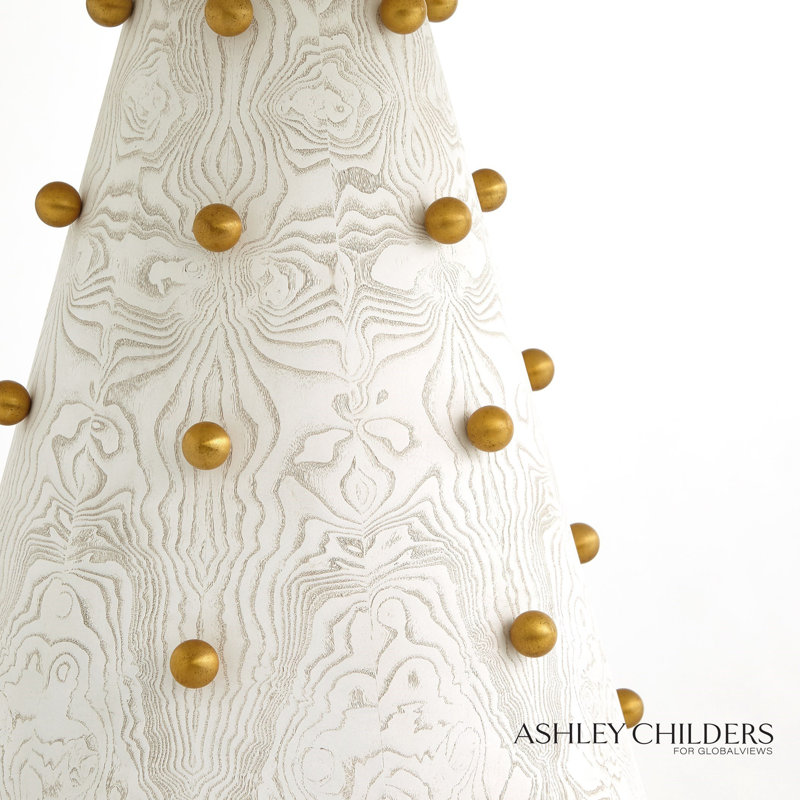 Spheres Center Table, White, 30"H x 40"L x 40"W