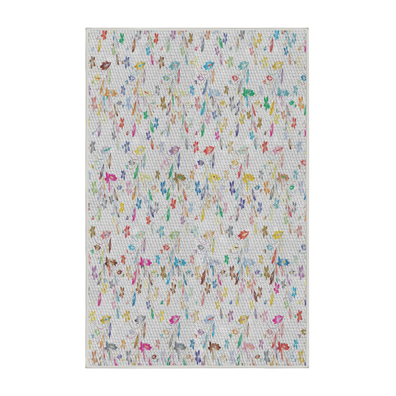 Tapis blanc cassé Shahzaib, Rectangle 2 pi x 4 pi