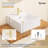 16.44" W X 15.75" D Wall-Mounted Ceramic Bathroom Sink Rectangular Wall Hung RV Sink White Floating Vessel Sink with Integrated Overflow