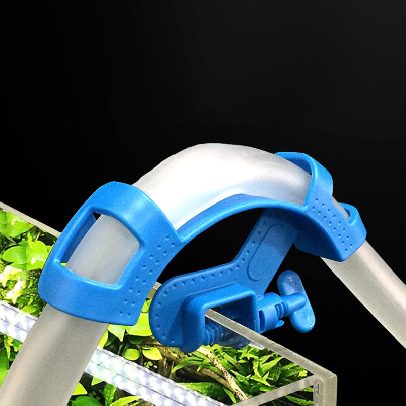 Adjustable Plastic Fish Tank Pipe Holder Fixed Clips,Pipe Link Fixing Frame, Blue Curved Pipe Clamp For Most Of The Soft Water Pipes In The Fish Tank