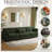 Maelina 3 - Piece Upholstered Green Corduroy Modular Sectional Sofa with Pillow Back and Solid Wood Legs-1006183951