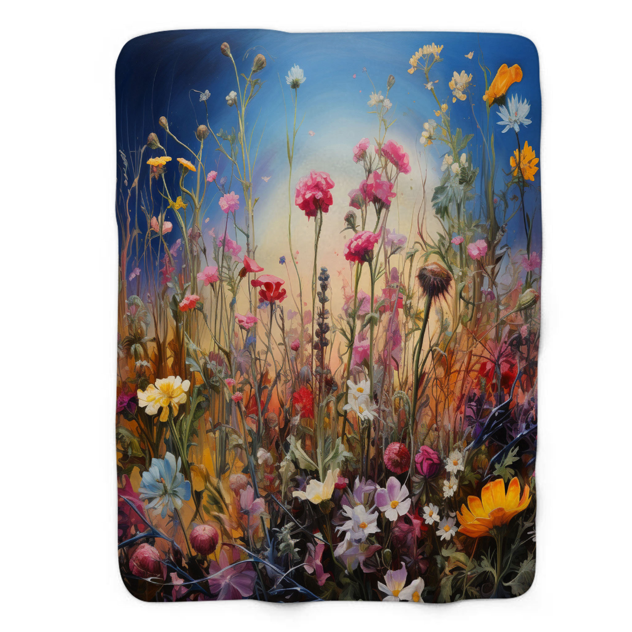 1pc Multifunctional Flower Pattern Blanket