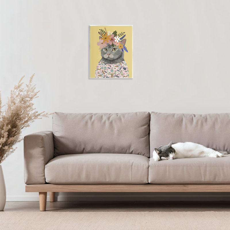 Plaque murale, "Spring Cat", par Mia Charro