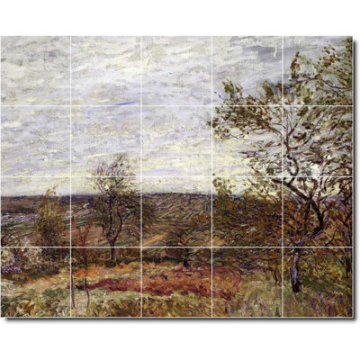 40" x 32" Ceramic Painting Decorative Mural Tile 8" x 8"