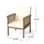 Ensemble de 4 chaises d'extérieur en bois d'acacia pour l'extérieur