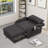 pull out sofa sleeper with 2 wing table side pocket and usb charge