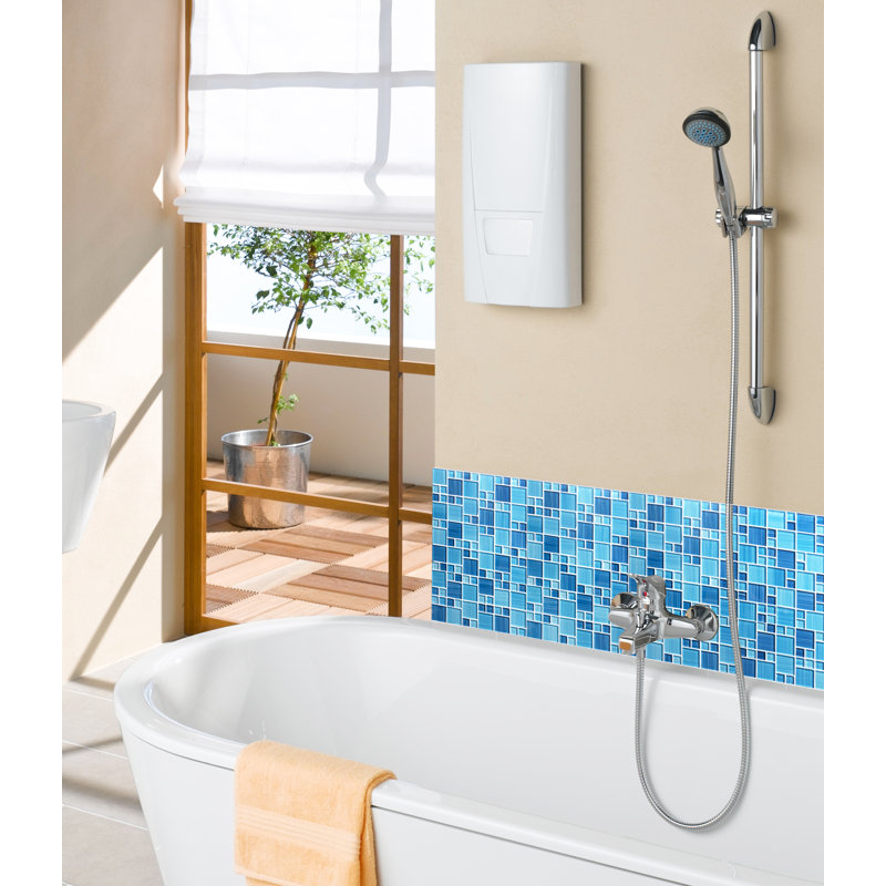 Carreau de mosaïque en verre piscine, Bleu bord de mer