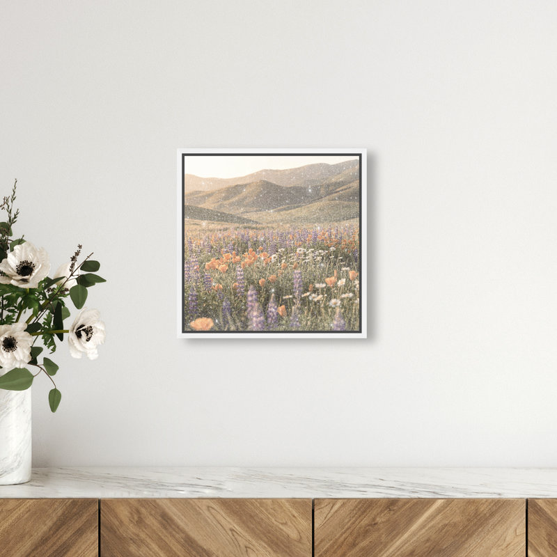 Lavender Hill Print by Oliver Gal, 13" H x 13" W, White Floater Frame