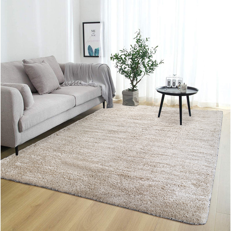 Tapis à poil long Hargo, Rectangle 6 pi 6 po x 9 pi 6 po