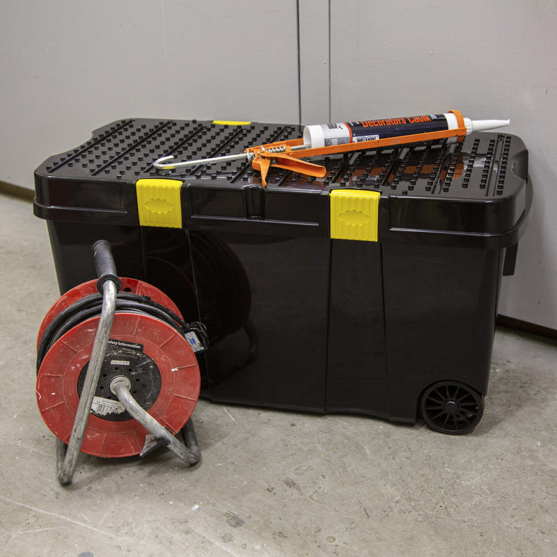 Wham Diy Tough Cart 100L Recycled Plastic Storage Boxes Black