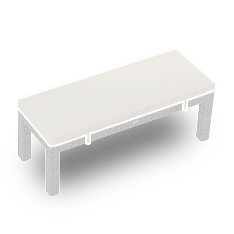 2-Seater Dining Bench Cushion -, White