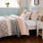 6 Piece Cotton Percale Quilt Set With Throw Pillows Blush King/Cal King-117492962-117492968