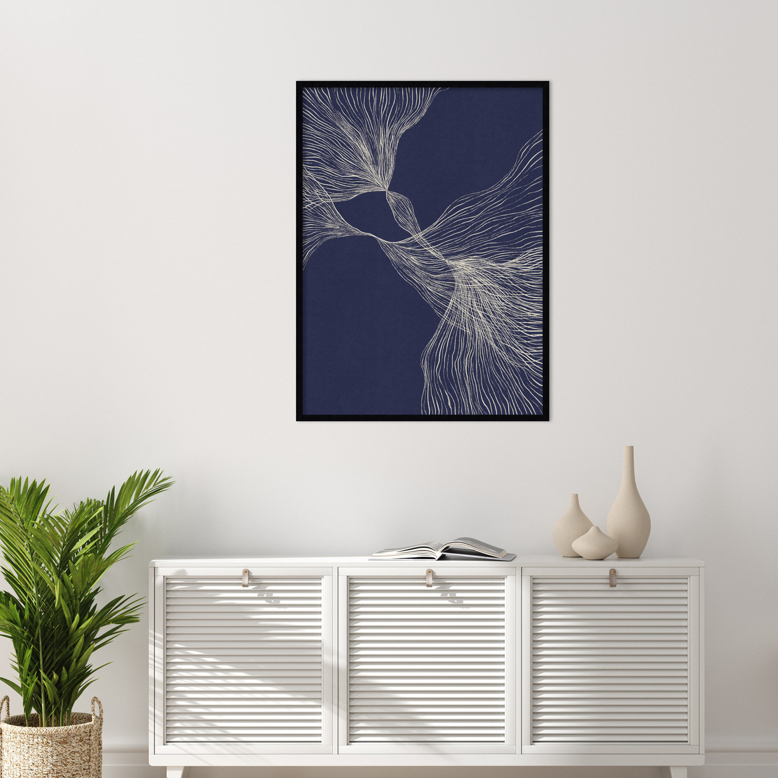 Interaction 1 by Alisa Galitsyna, 41" H x 31" W x 1" D, Black