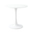 Table de salle à manger blanche élégante avec plateau et support en acier robuste, structure de table de cuisine