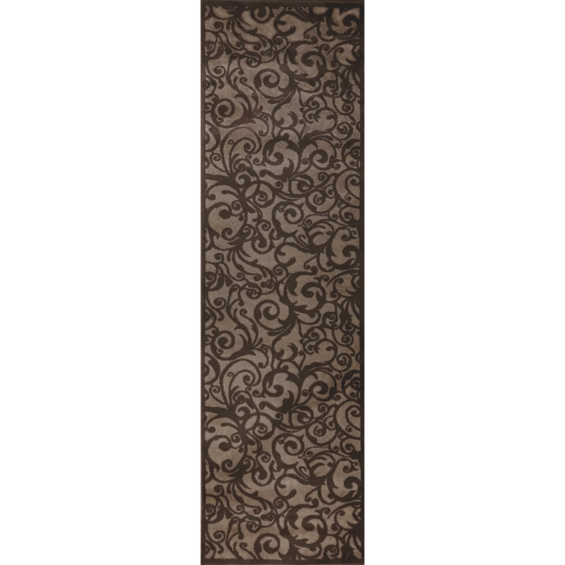 Tapis brun , Tapis de couloir 2 pi 2 po x 7 pi 7 po