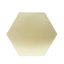 Table d'appoint hexagonale en métal, or - sans assemblage, fabrication robuste, pour différents endroits