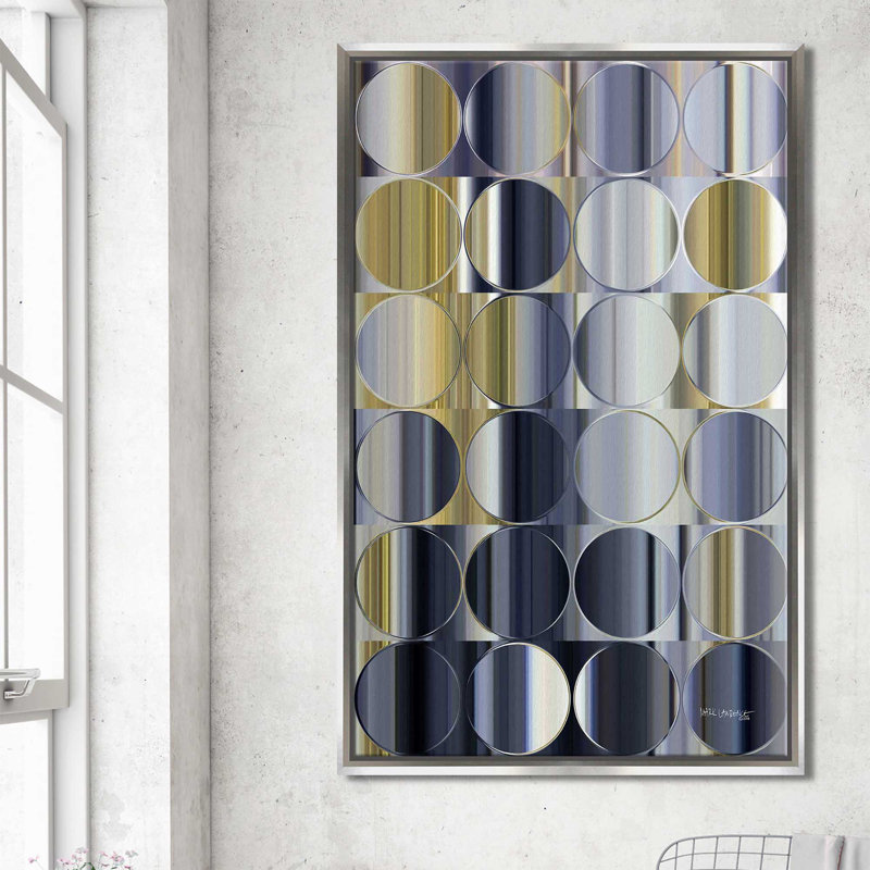 «Shield of Favor, Psalm 05:12» par Mark Lawrence, impression, H 43,5 po x l 27,5 po x P 2 po, Cadre flottant argent