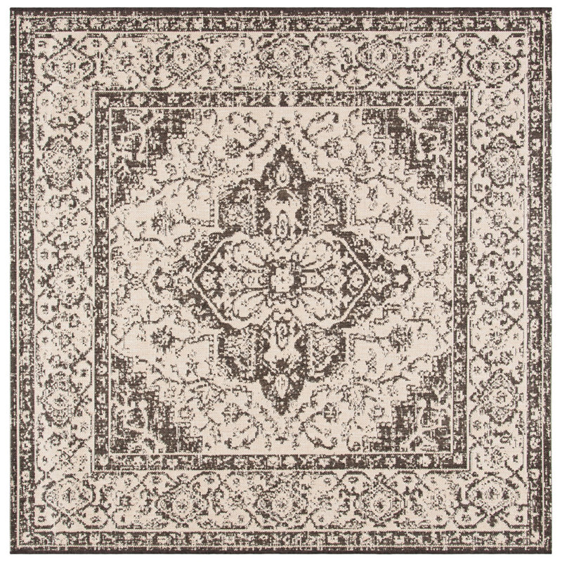 Tapis oriental d'intérieur / extérieur Guthrie Performance, Carré 6 pi 7 po