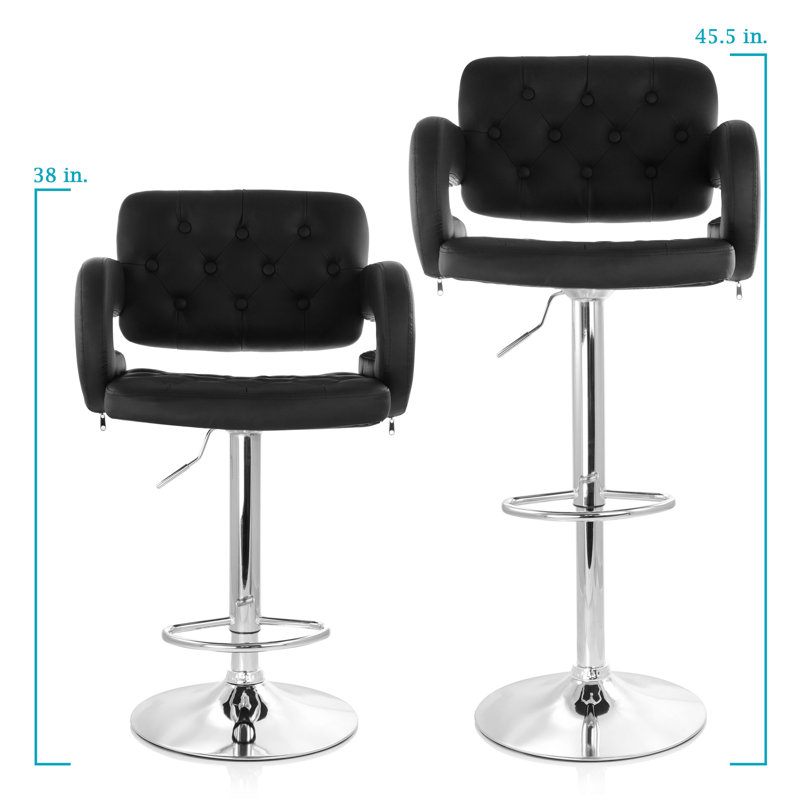 Tabouret de bar Jarette, Noir