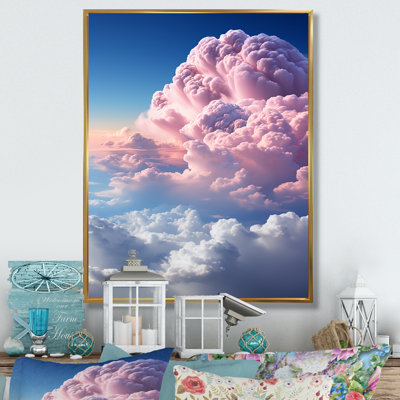 «Pink Blue Sky Celestial Beauty Mute I», reproduction d'art sur toile